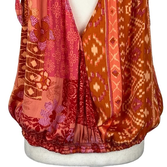 Free PEOPLE LIGHTWEIGHT MATTE SATIN TIED TO YOU TANK LEMONADE COMBO LARGE NWT - Picture 10 of 16